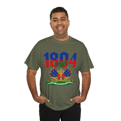 1804 Haitian Coat of Arms Tee | Neg Lakay Portrait Tee, Haitian Heritage Shirt