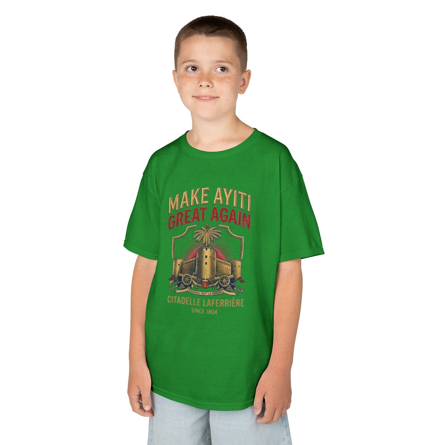 Make Ayiti Great Again kids T-Shirt | Citadelle Laferrière illustration