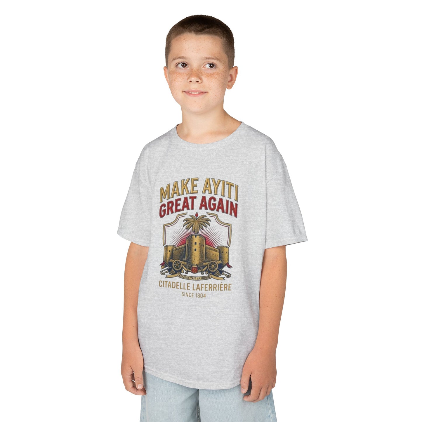 Make Ayiti Great Again kids T-Shirt | Citadelle Laferrière illustration