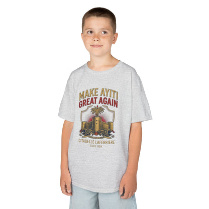Make Ayiti Great Again kids T-Shirt | Citadelle Laferrière illustration