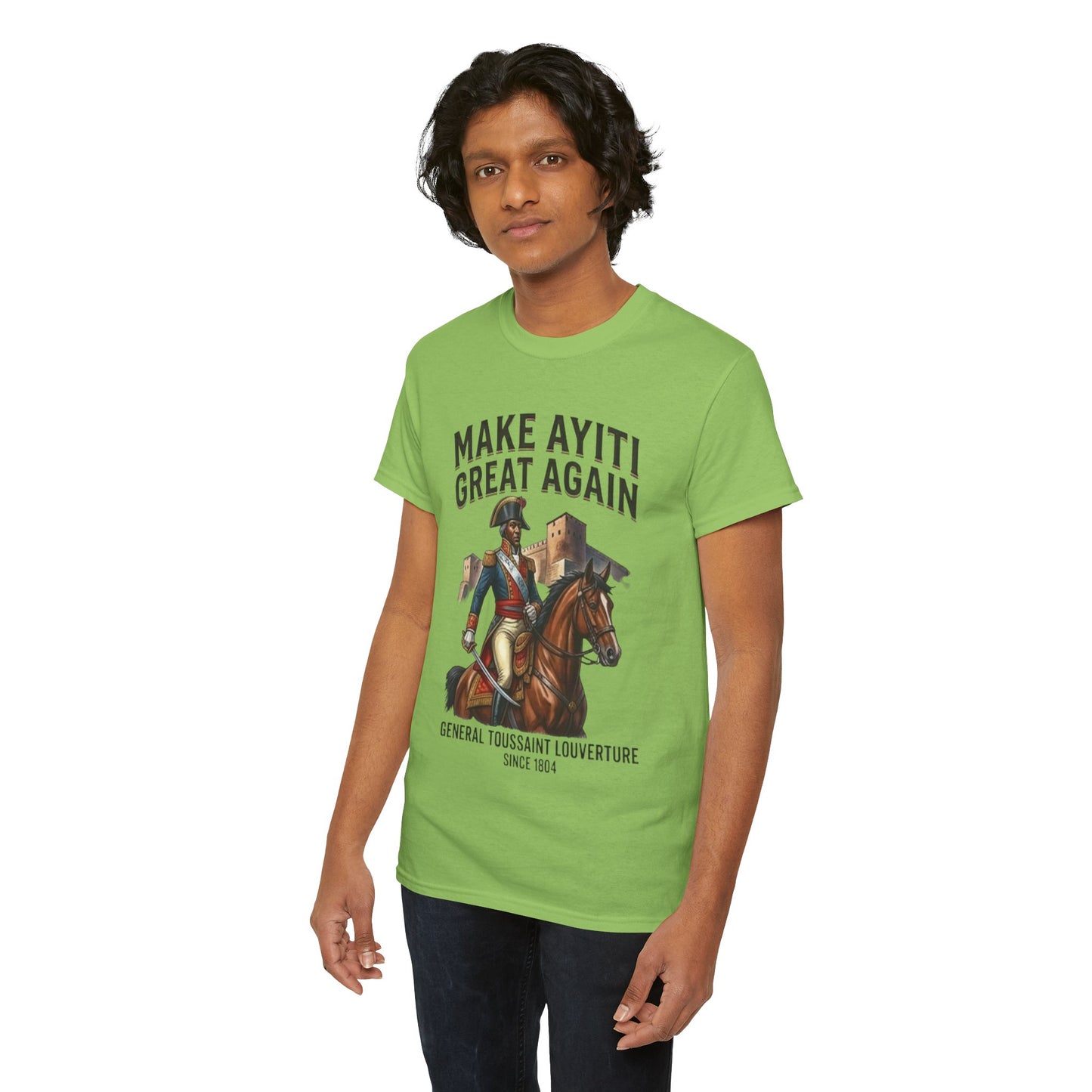 Make Ayiti Great Again T-Shirt | Toussaint Louverture Horse Illustration