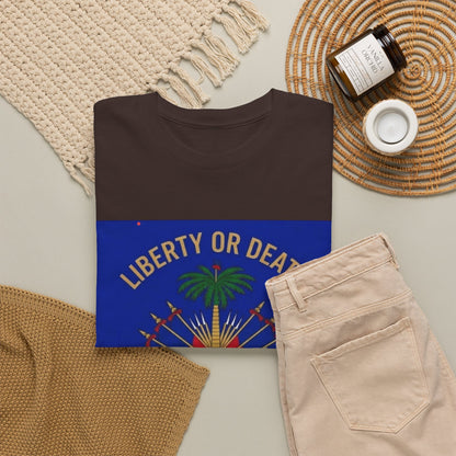 Make Ayiti Great Again T-Shirt | Haitian Flag Coat of Arms, Liberty or Death