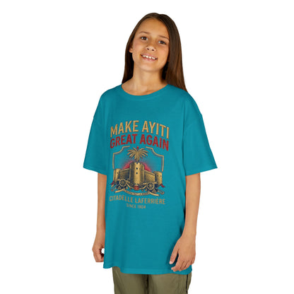 Make Ayiti Great Again kids T-Shirt | Citadelle Laferrière illustration