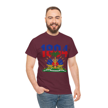 1804 Haitian Coat of Arms Tee | Neg Lakay Portrait Tee, Haitian Heritage Shirt