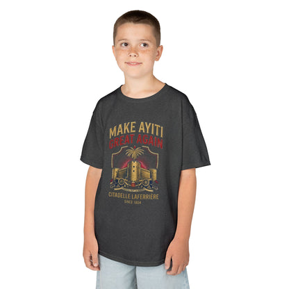 Make Ayiti Great Again kids T-Shirt | Citadelle Laferrière illustration