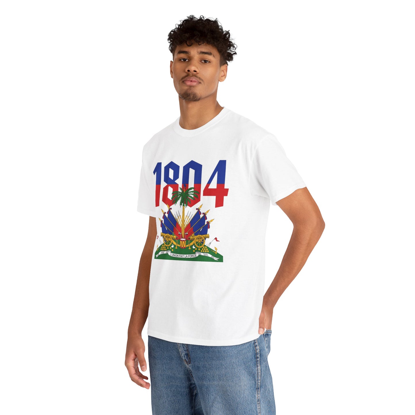 1804 Haitian Coat of Arms Tee | Neg Lakay Portrait Tee, Haitian Heritage Shirt