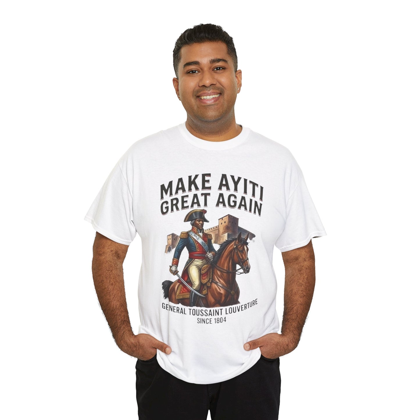 Make Ayiti Great Again T-Shirt | Toussaint Louverture Horse Illustration
