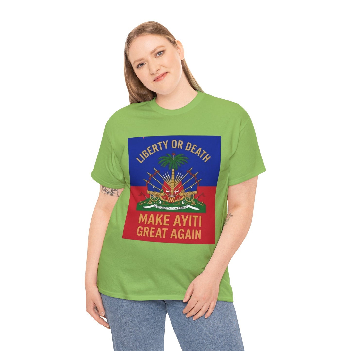 Make Ayiti Great Again T-Shirt | Haitian Flag Coat of Arms, Liberty or Death
