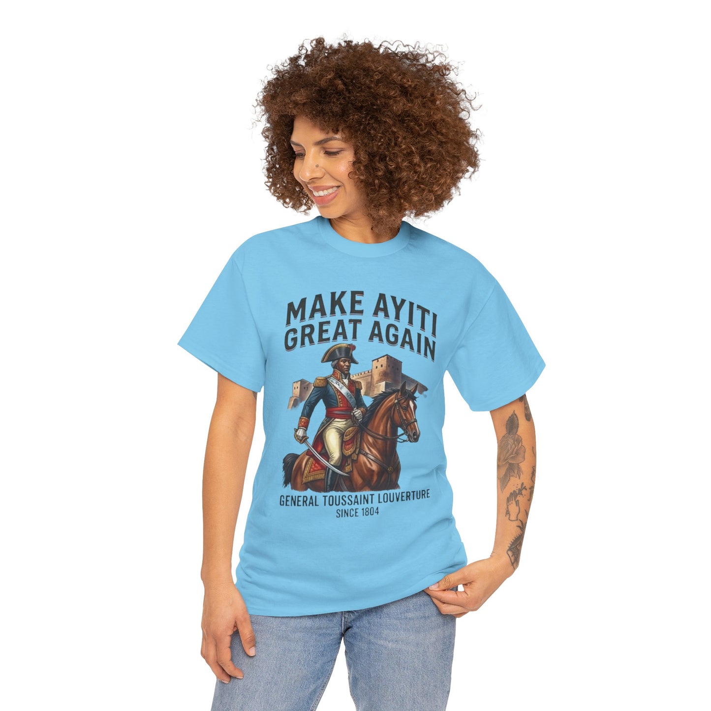Make Ayiti Great Again T-Shirt | Toussaint Louverture Horse Illustration