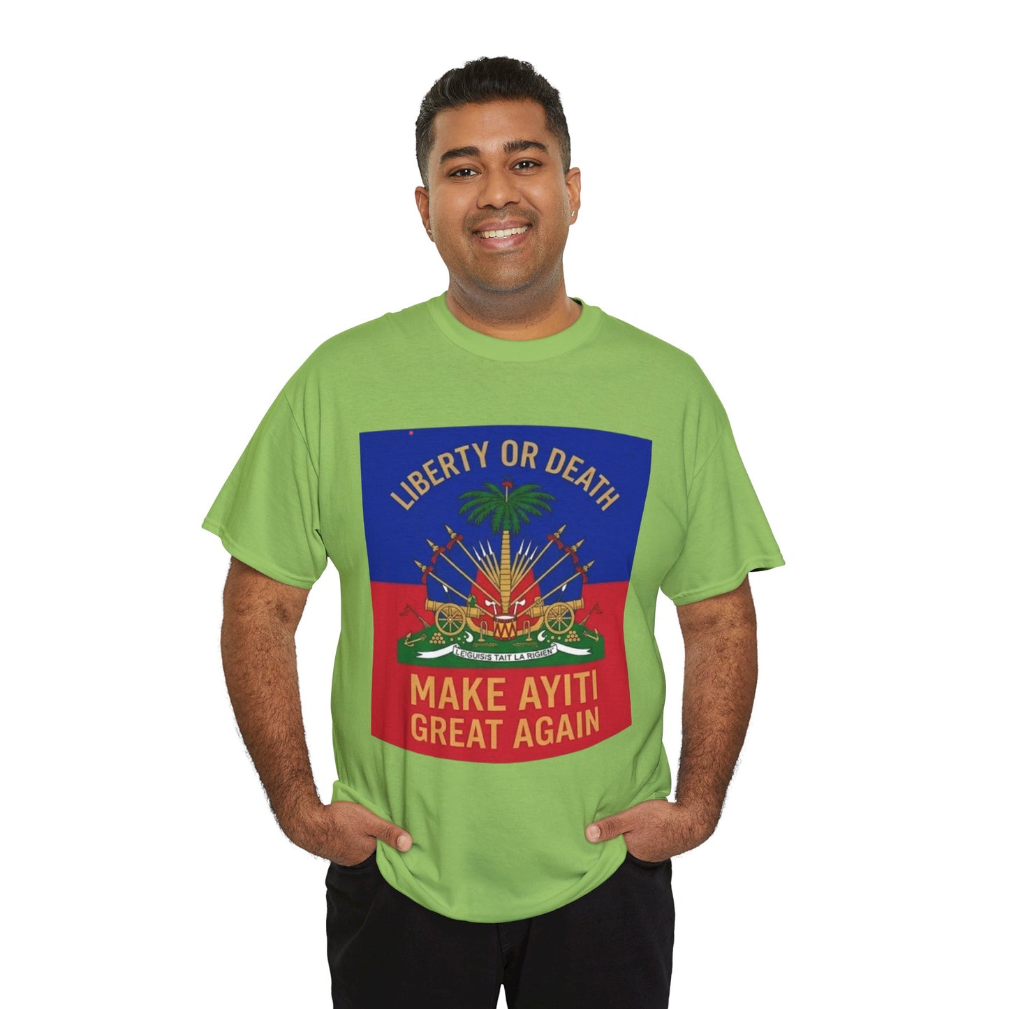 Make Ayiti Great Again T-Shirt | Haitian Flag Coat of Arms, Liberty or Death