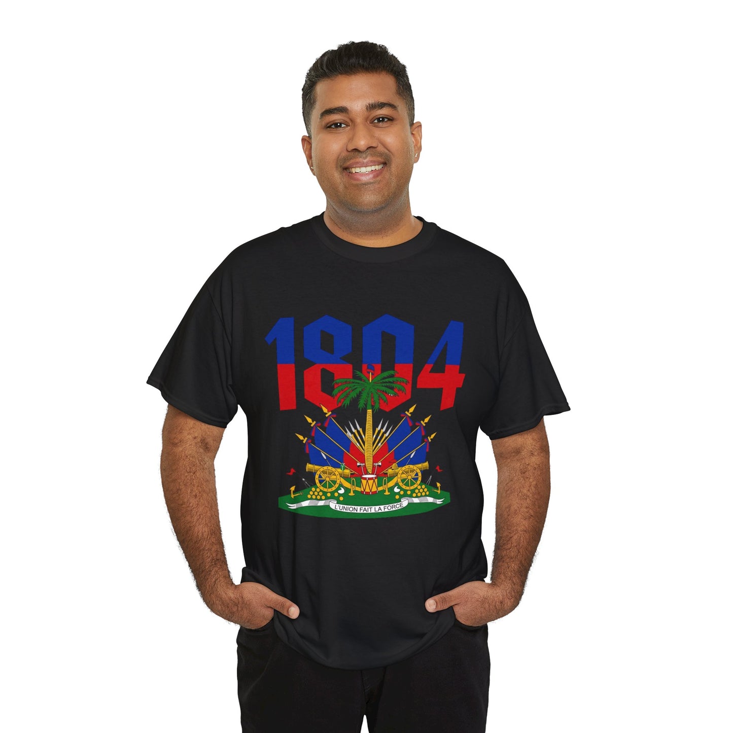 1804 Haitian Coat of Arms Tee | Neg Lakay Portrait Tee, Haitian Heritage Shirt