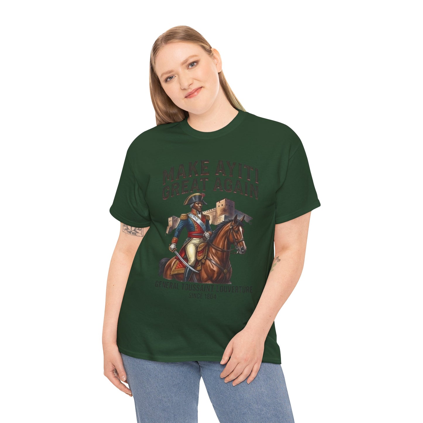 Make Ayiti Great Again T-Shirt | Toussaint Louverture Horse Illustration
