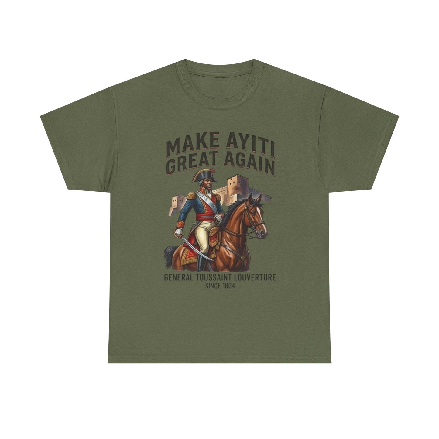 Make Ayiti Great Again T-Shirt | Toussaint Louverture Horse Illustration