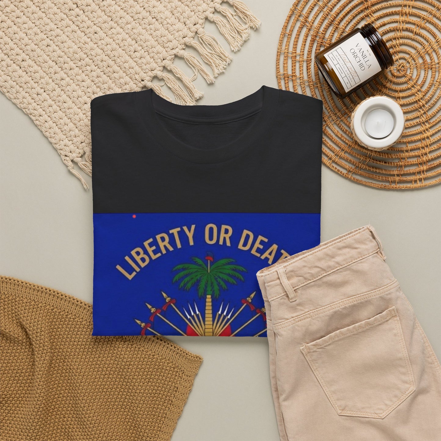 Make Ayiti Great Again T-Shirt | Haitian Flag Coat of Arms, Liberty or Death