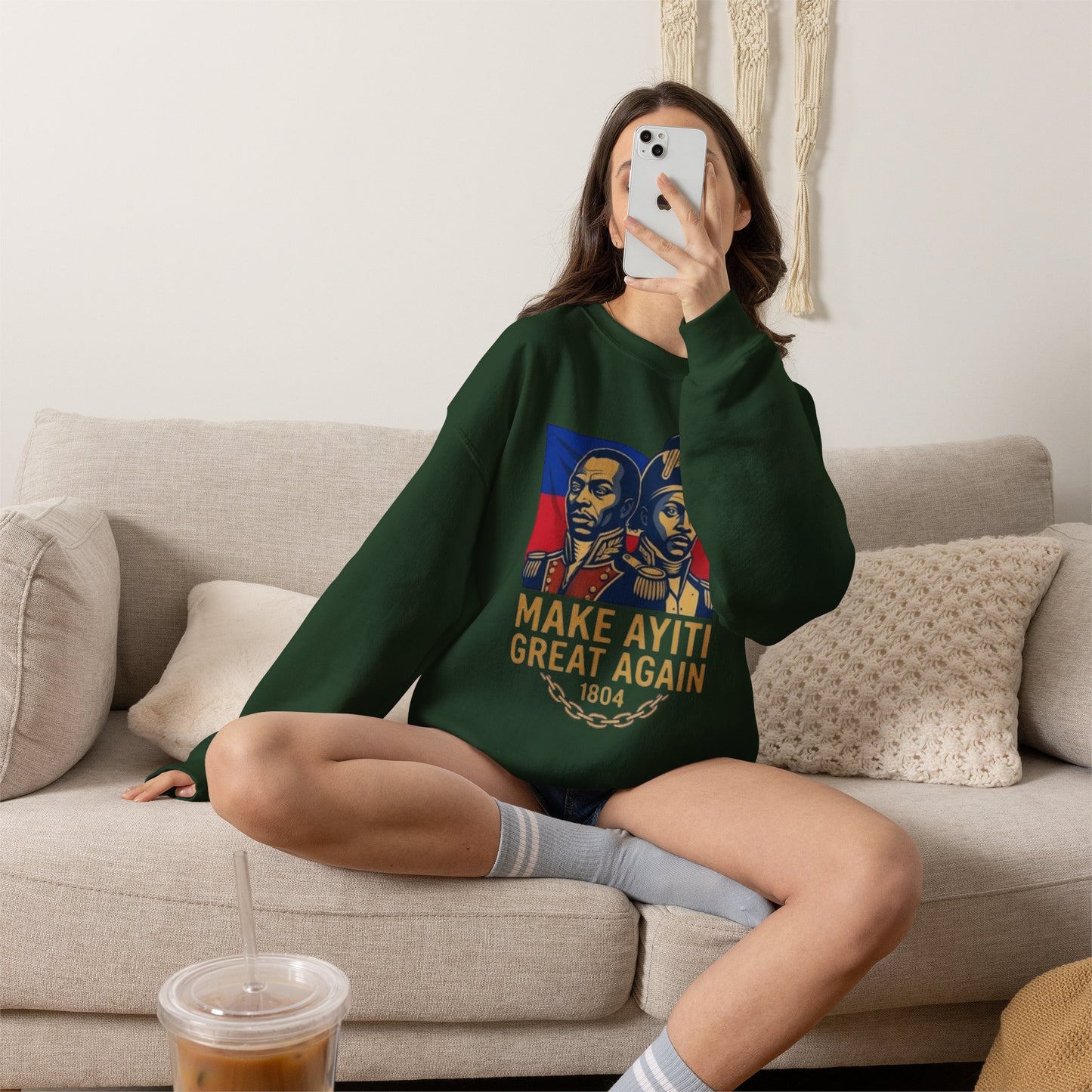 Make Ayiti Great Again sweatshirt | Haitian flag, 1804 independence design
