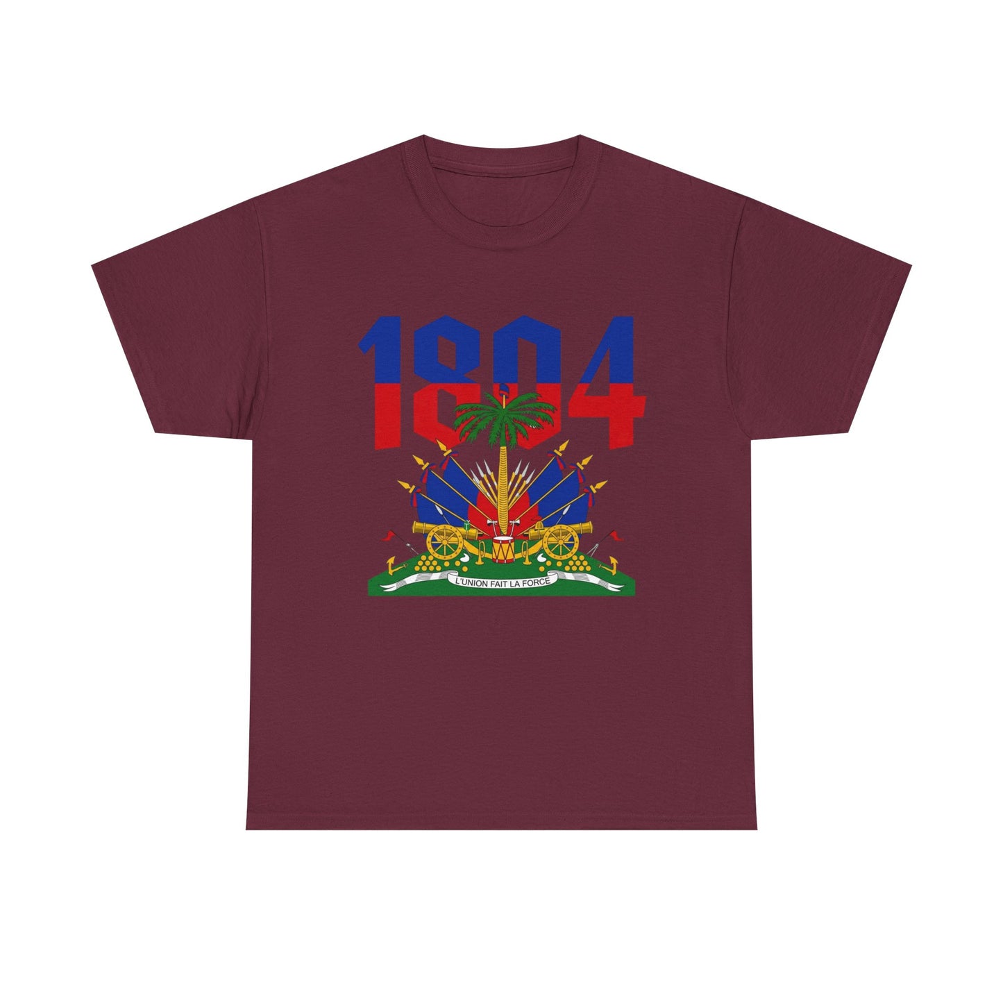 1804 Haitian Coat of Arms Tee | Neg Lakay Portrait Tee, Haitian Heritage Shirt