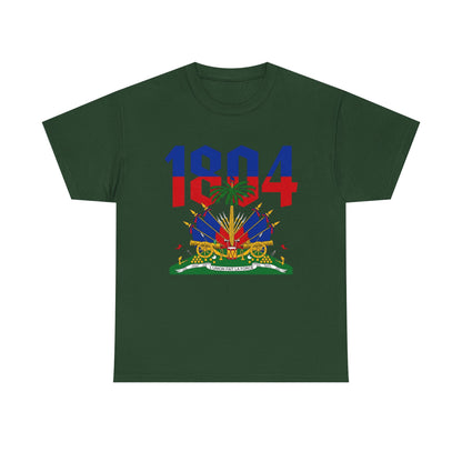 1804 Haitian Coat of Arms Tee | Neg Lakay Portrait Tee, Haitian Heritage Shirt