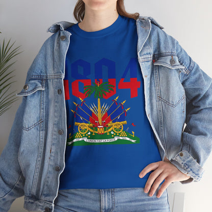 1804 Haitian Coat of Arms Tee | Neg Lakay Portrait Tee, Haitian Heritage Shirt