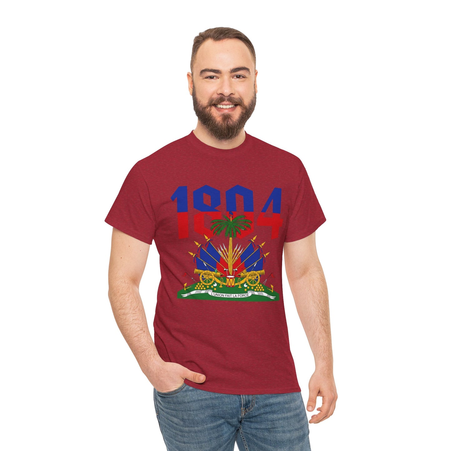 1804 Haitian Coat of Arms Tee | Neg Lakay Portrait Tee, Haitian Heritage Shirt