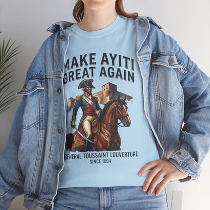 Make Ayiti Great Again T-Shirt | Toussaint Louverture Horse Illustration
