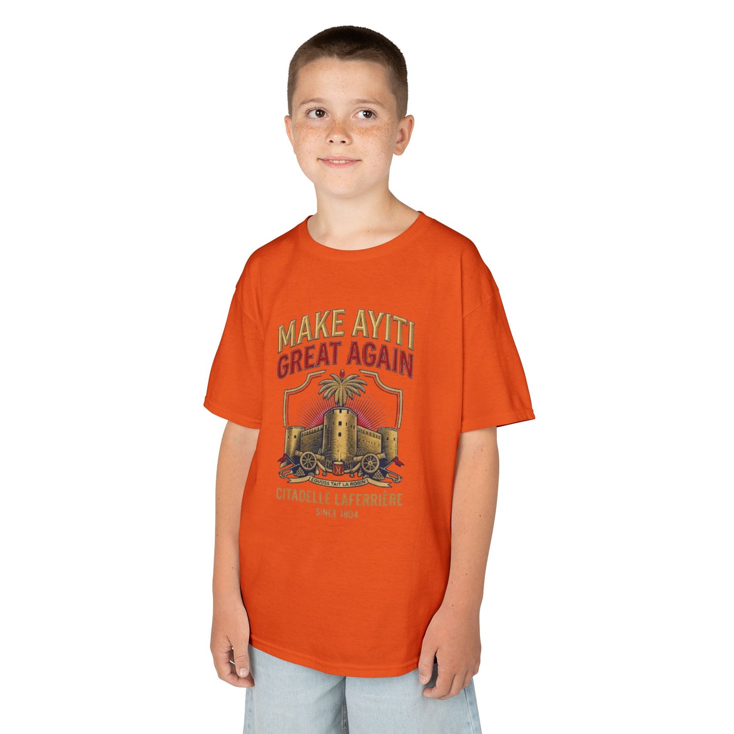 Make Ayiti Great Again kids T-Shirt | Citadelle Laferrière illustration