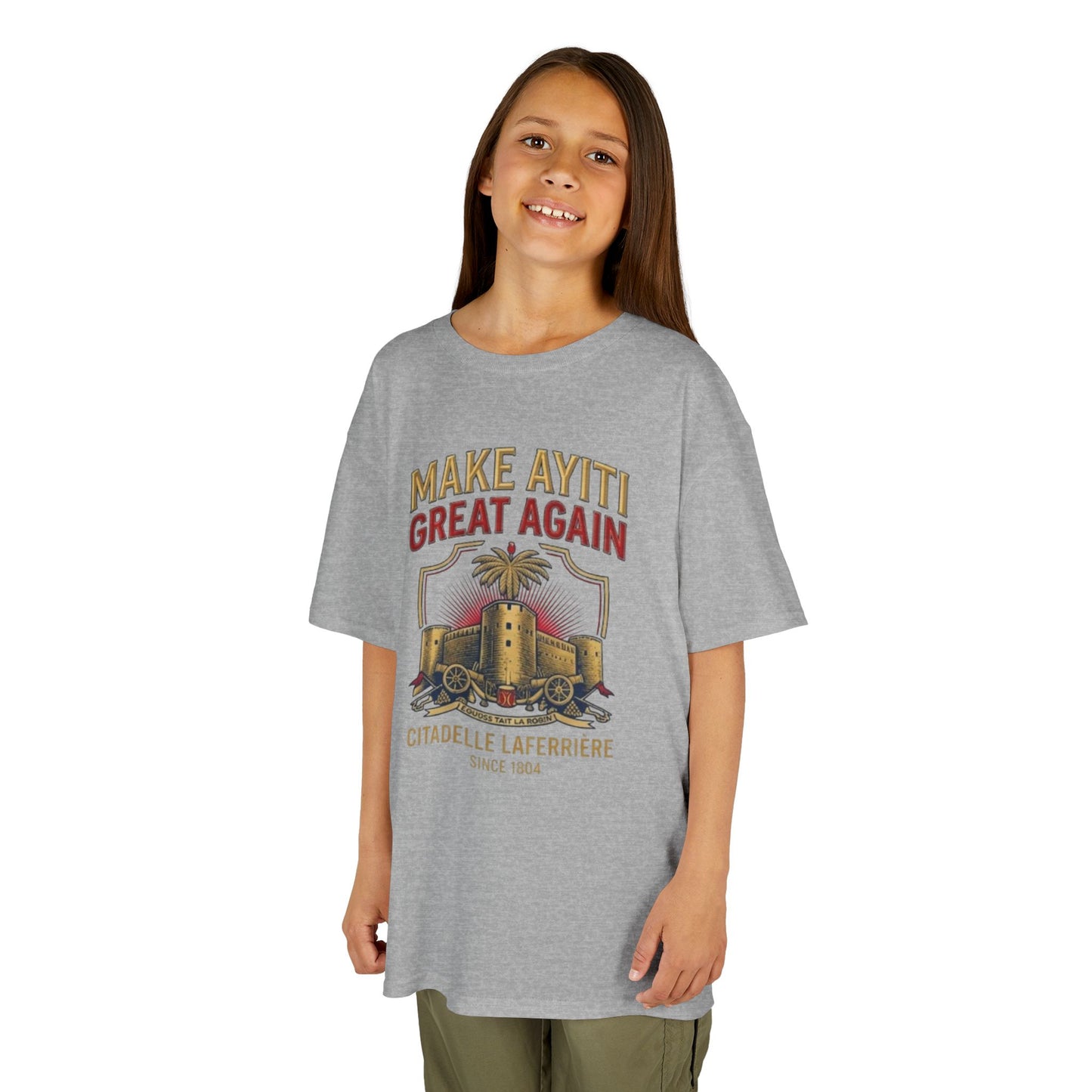Make Ayiti Great Again kids T-Shirt | Citadelle Laferrière illustration