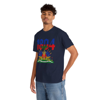 1804 Haitian Coat of Arms Tee | Neg Lakay Portrait Tee, Haitian Heritage Shirt