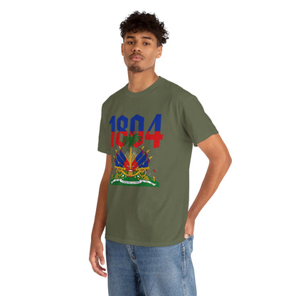 1804 Haitian Coat of Arms Tee | Neg Lakay Portrait Tee, Haitian Heritage Shirt