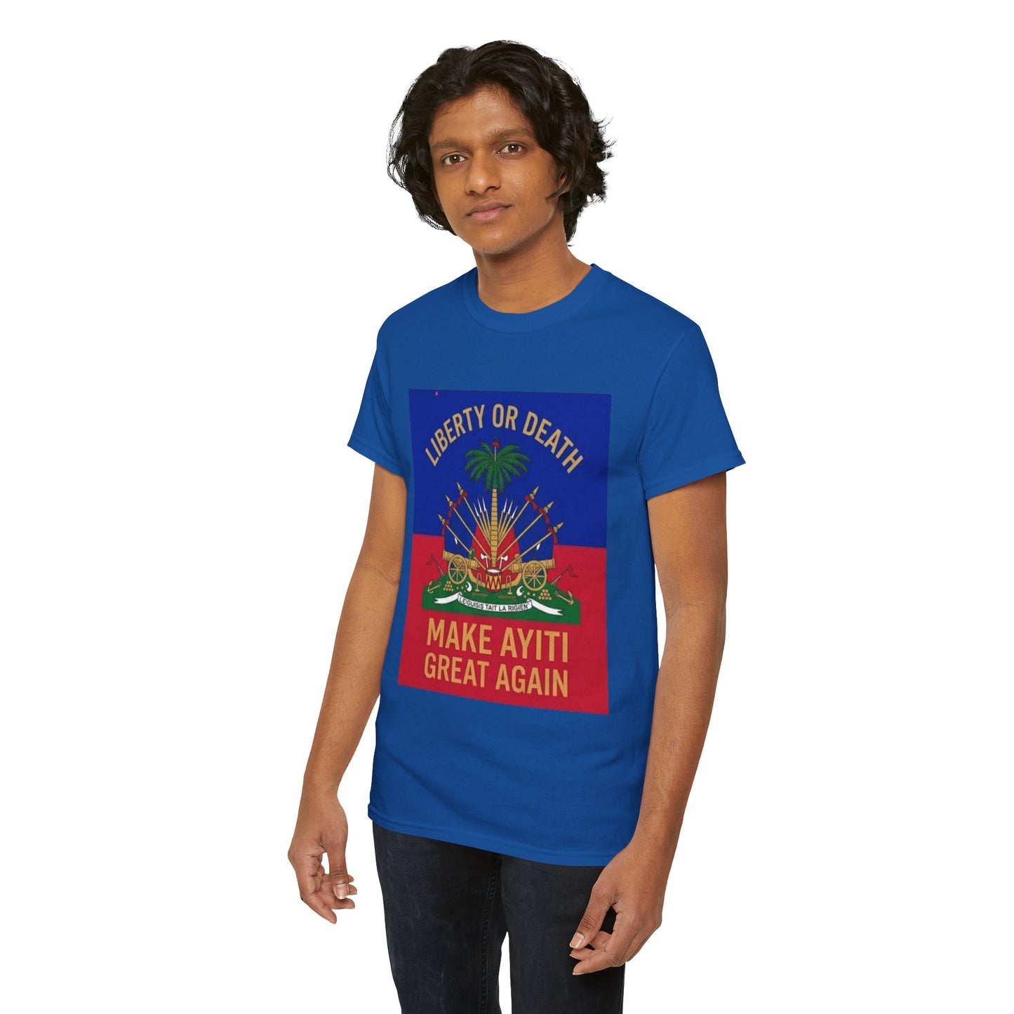 Make Ayiti Great Again T-Shirt | Haitian Flag Coat of Arms, Liberty or Death