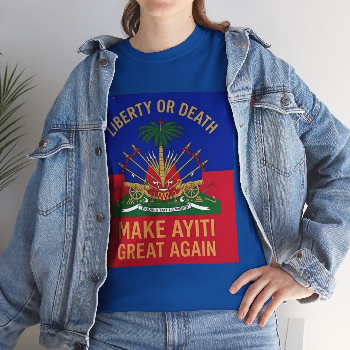 Make Ayiti Great Again T-Shirt | Haitian Flag Coat of Arms, Liberty or Death