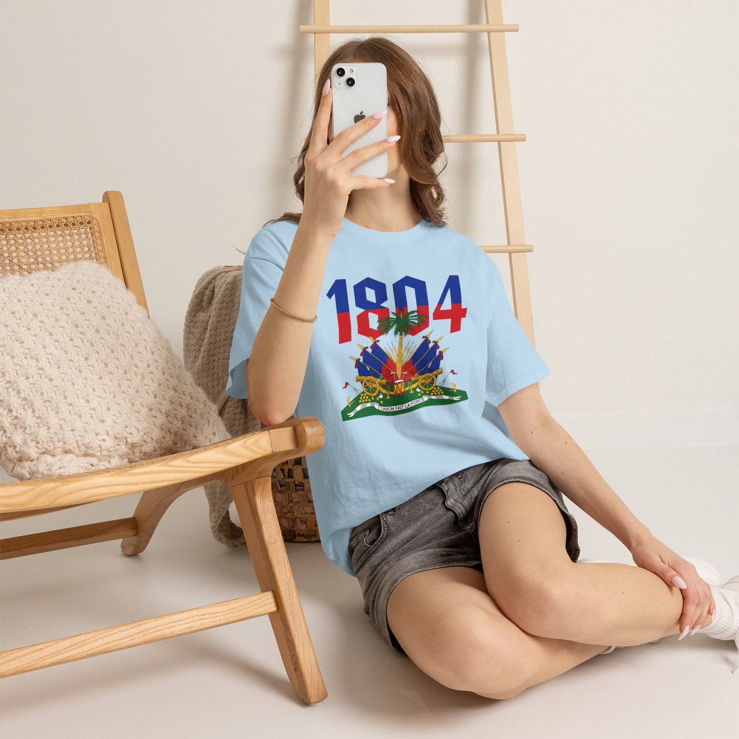 1804 Haitian Coat of Arms Tee | Neg Lakay Portrait Tee, Haitian Heritage Shirt