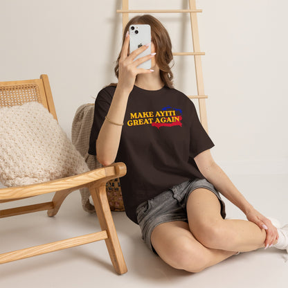 Make Ayiti Great Again T-Shirt | Haiti Flag Map Tee