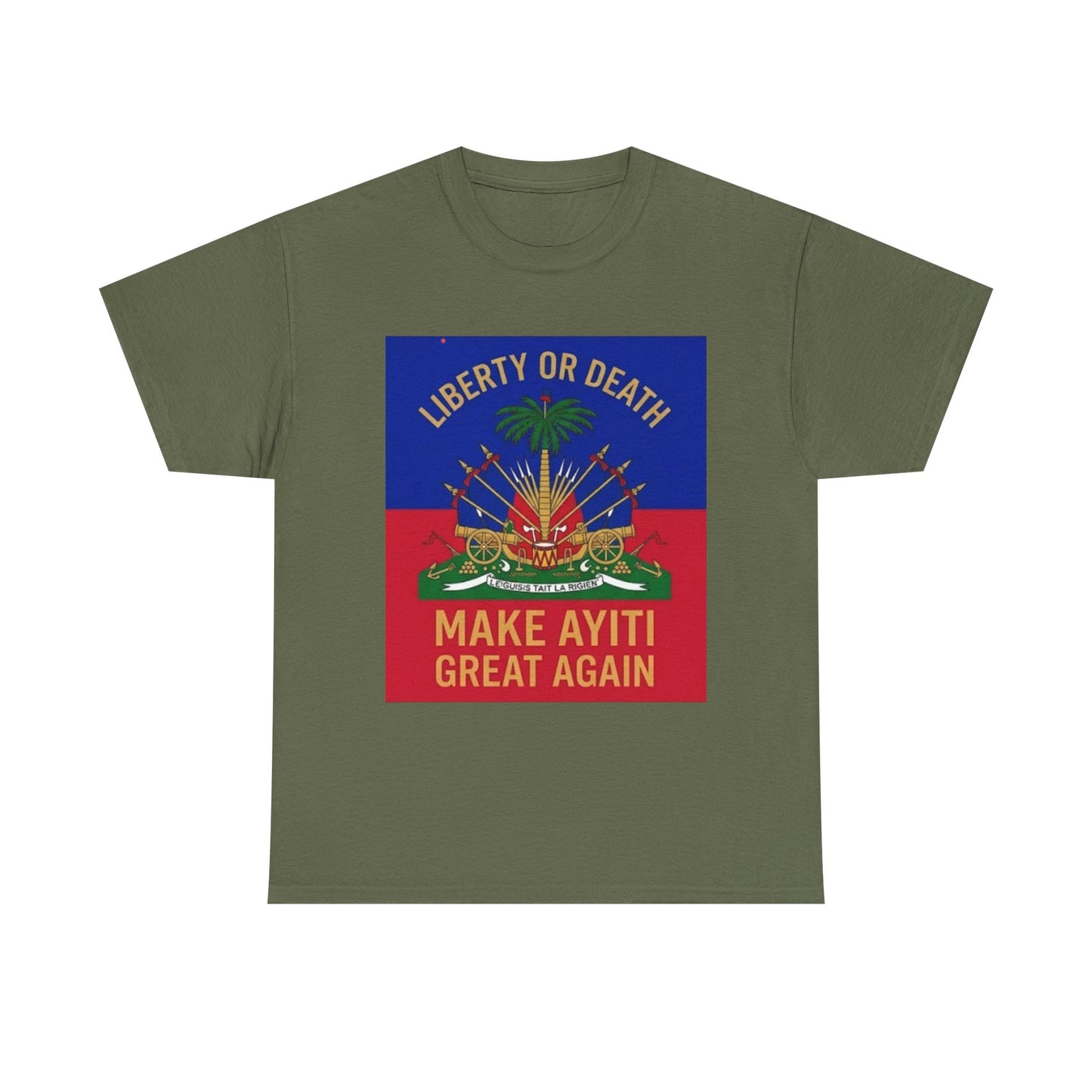 Make Ayiti Great Again T-Shirt | Haitian Flag Coat of Arms, Liberty or Death