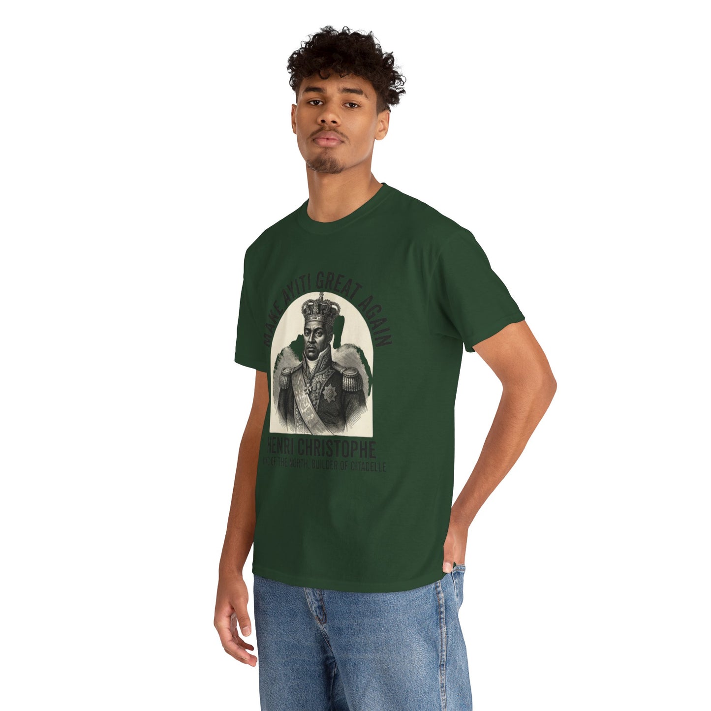 Henri Christophe portrait Make Ayiti Great Again T-Shirt | Haitian history tee