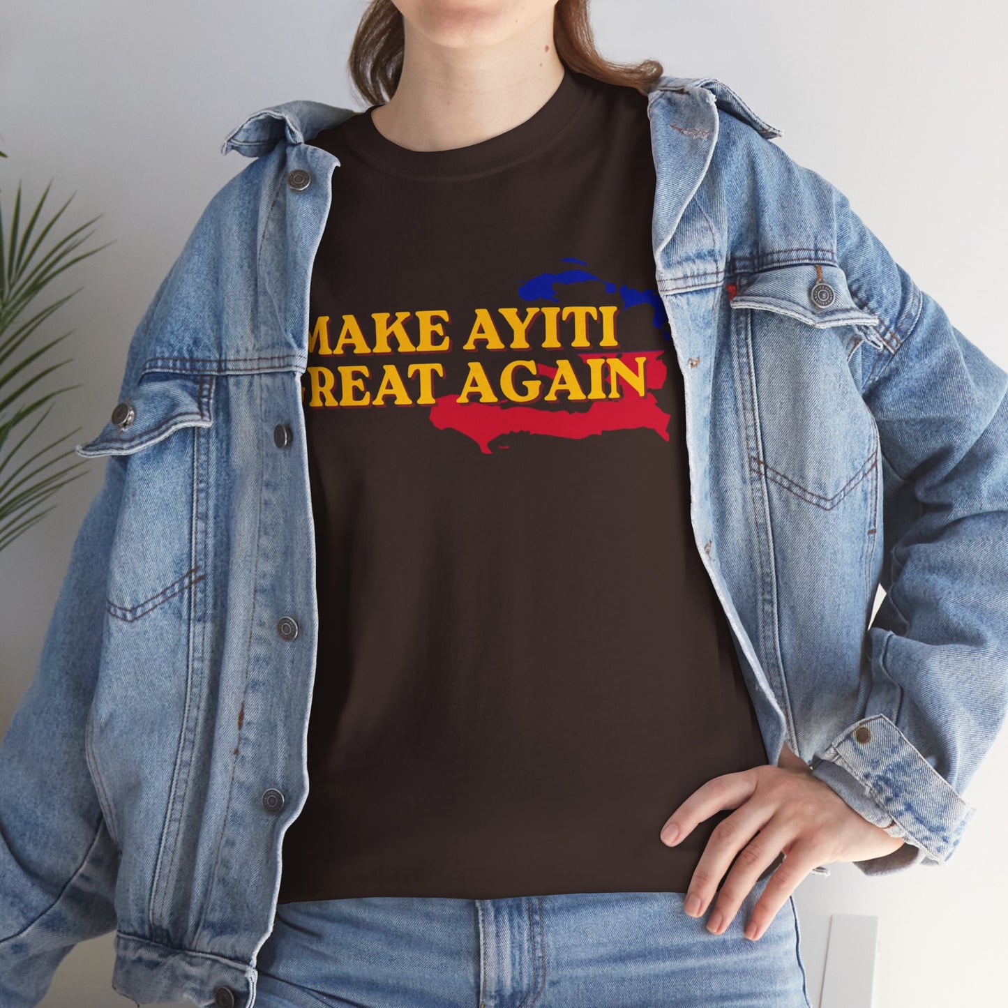 Make Ayiti Great Again T-Shirt | Haiti Flag Map Tee