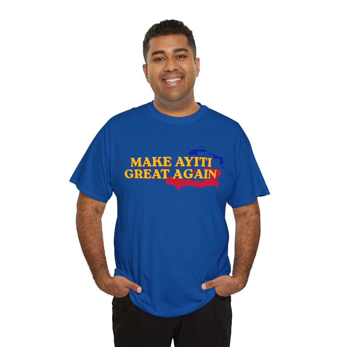 Make Ayiti Great Again T-Shirt | Haiti Flag Map Tee