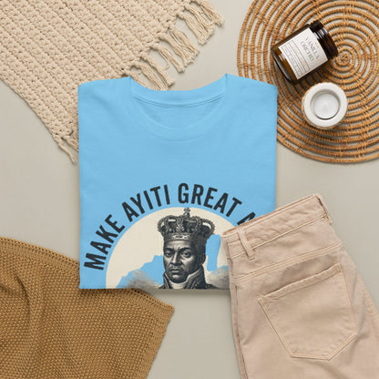 Henri Christophe portrait Make Ayiti Great Again T-Shirt | Haitian history tee