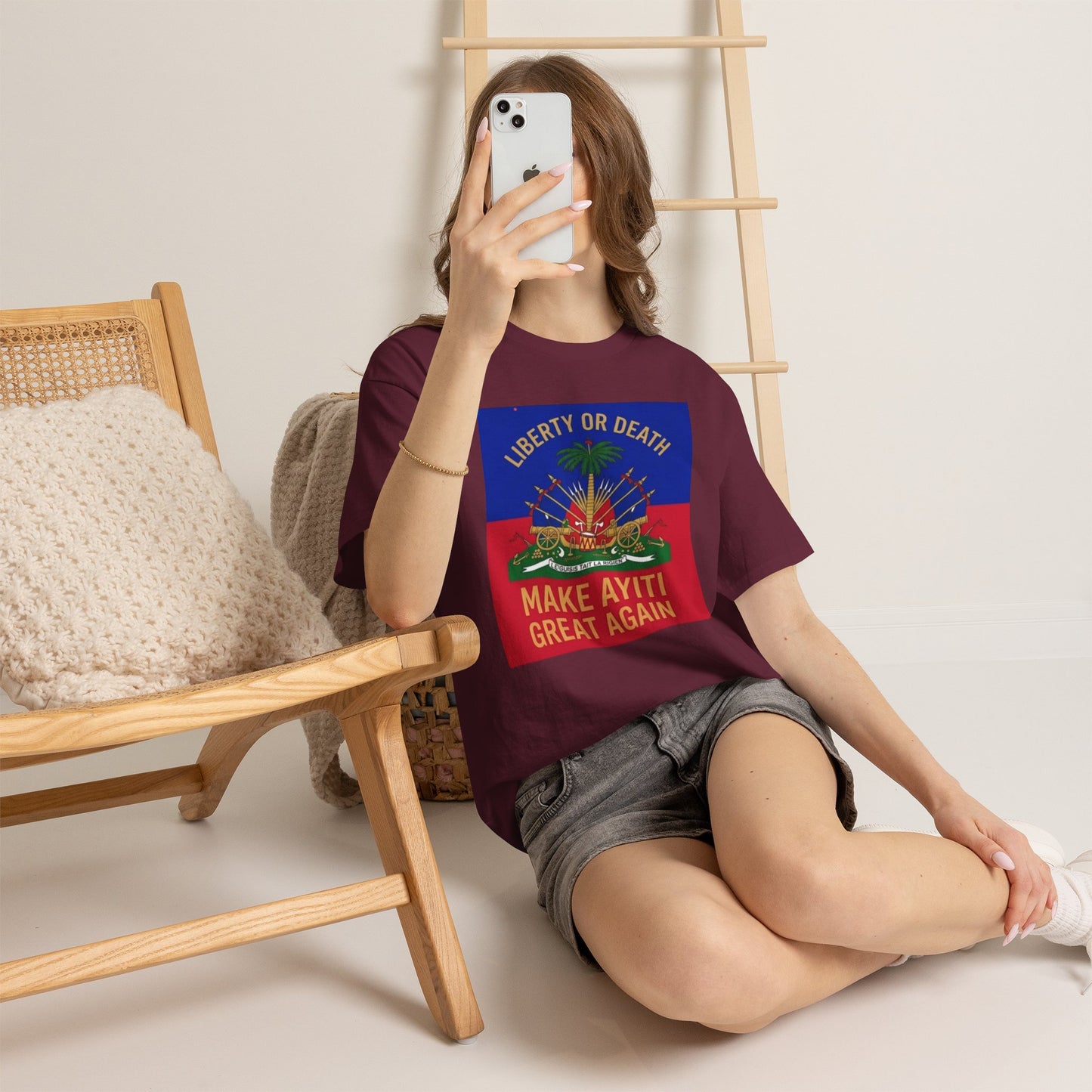 Make Ayiti Great Again T-Shirt | Haitian Flag Coat of Arms, Liberty or Death