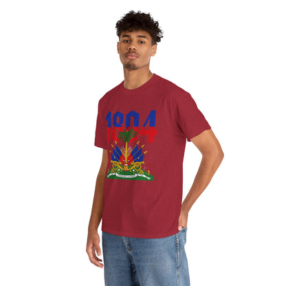 1804 Haitian Coat of Arms Tee | Neg Lakay Portrait Tee, Haitian Heritage Shirt