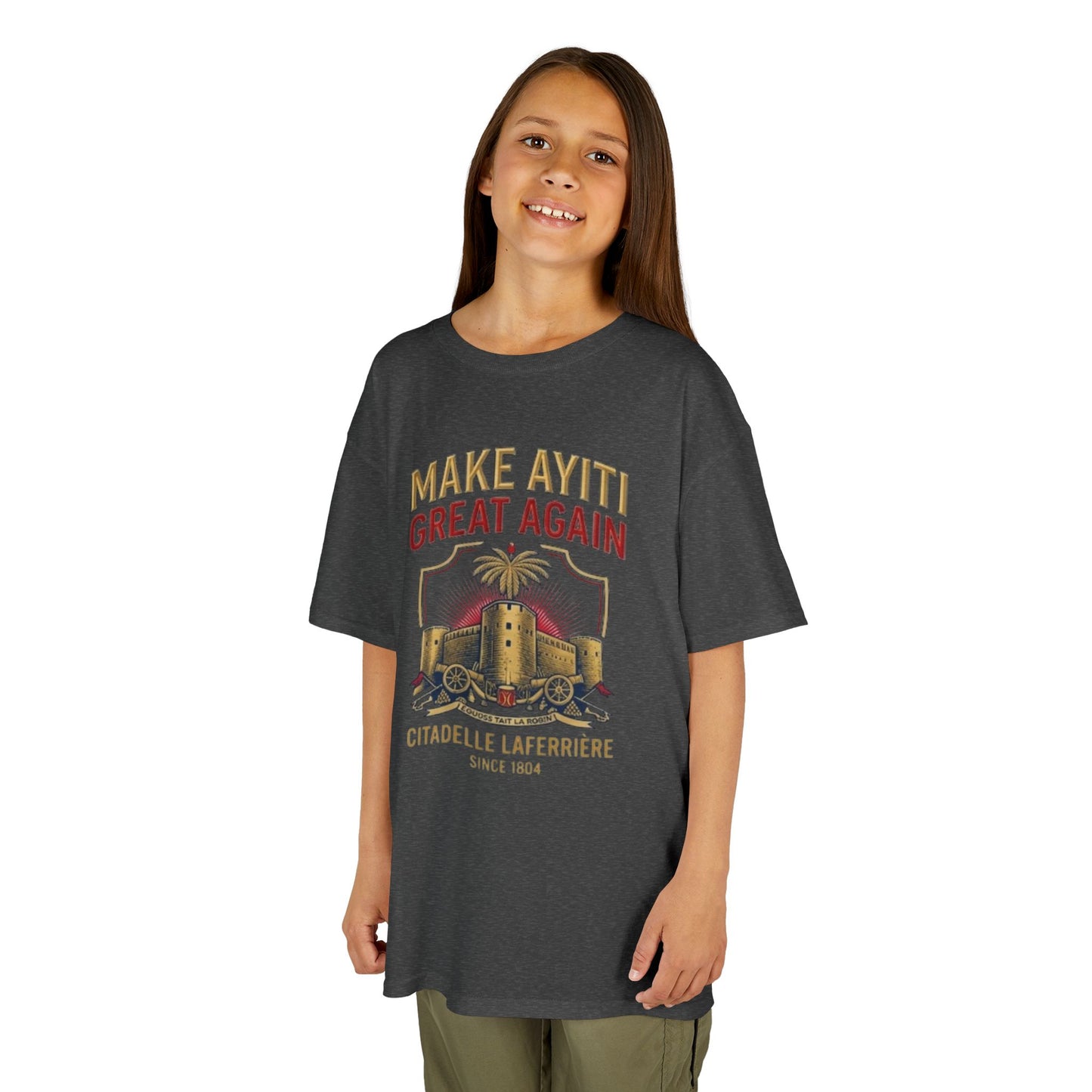 Make Ayiti Great Again kids T-Shirt | Citadelle Laferrière illustration