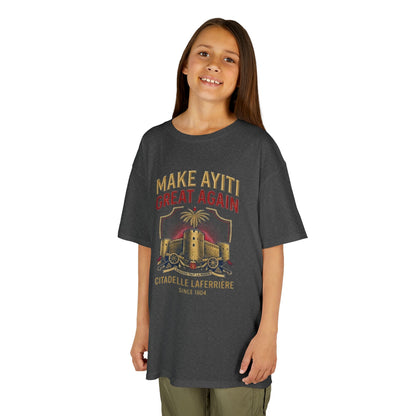 Make Ayiti Great Again kids T-Shirt | Citadelle Laferrière illustration
