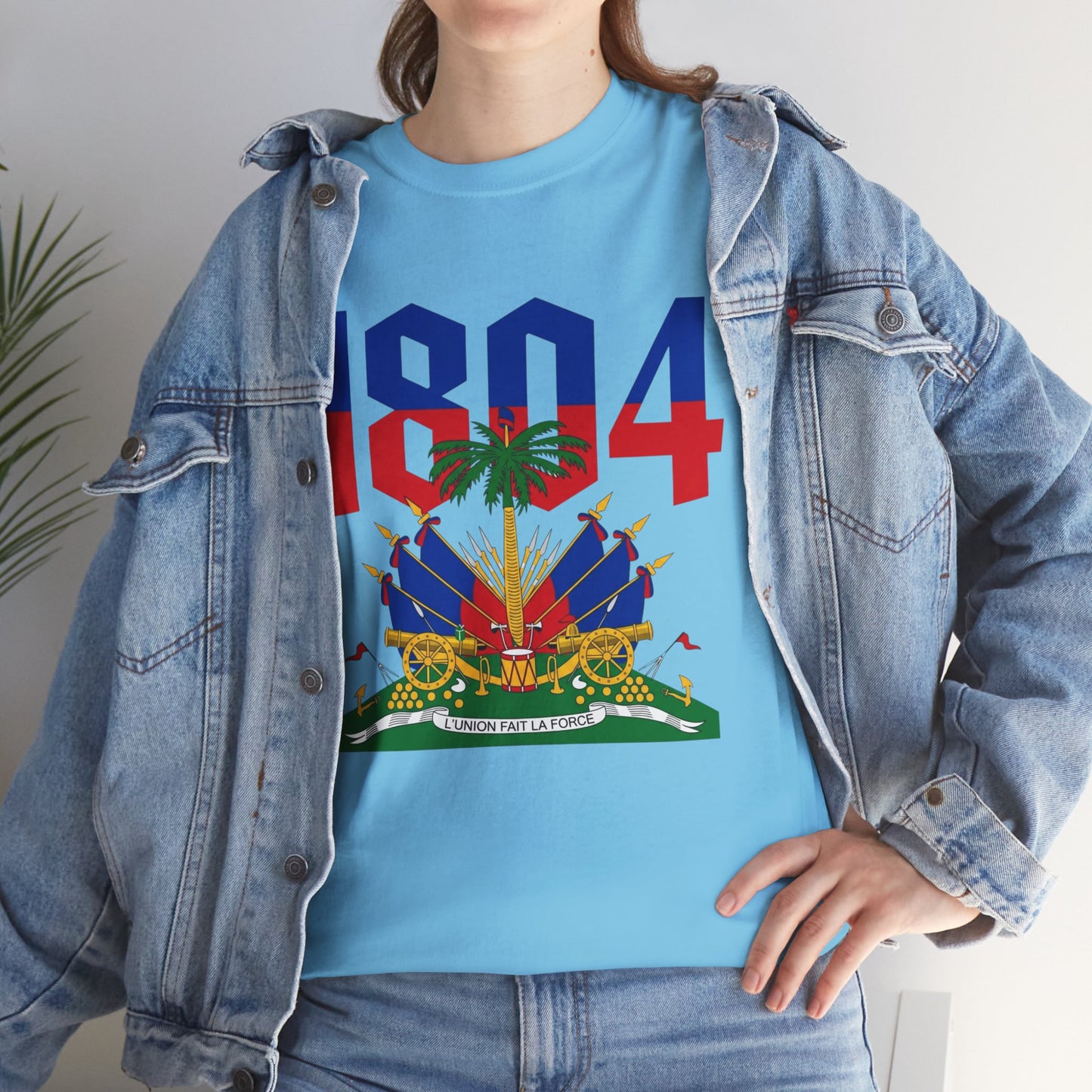 1804 Haitian Coat of Arms Tee | Neg Lakay Portrait Tee, Haitian Heritage Shirt
