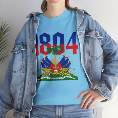 1804 Haitian Coat of Arms Tee | Neg Lakay Portrait Tee, Haitian Heritage Shirt