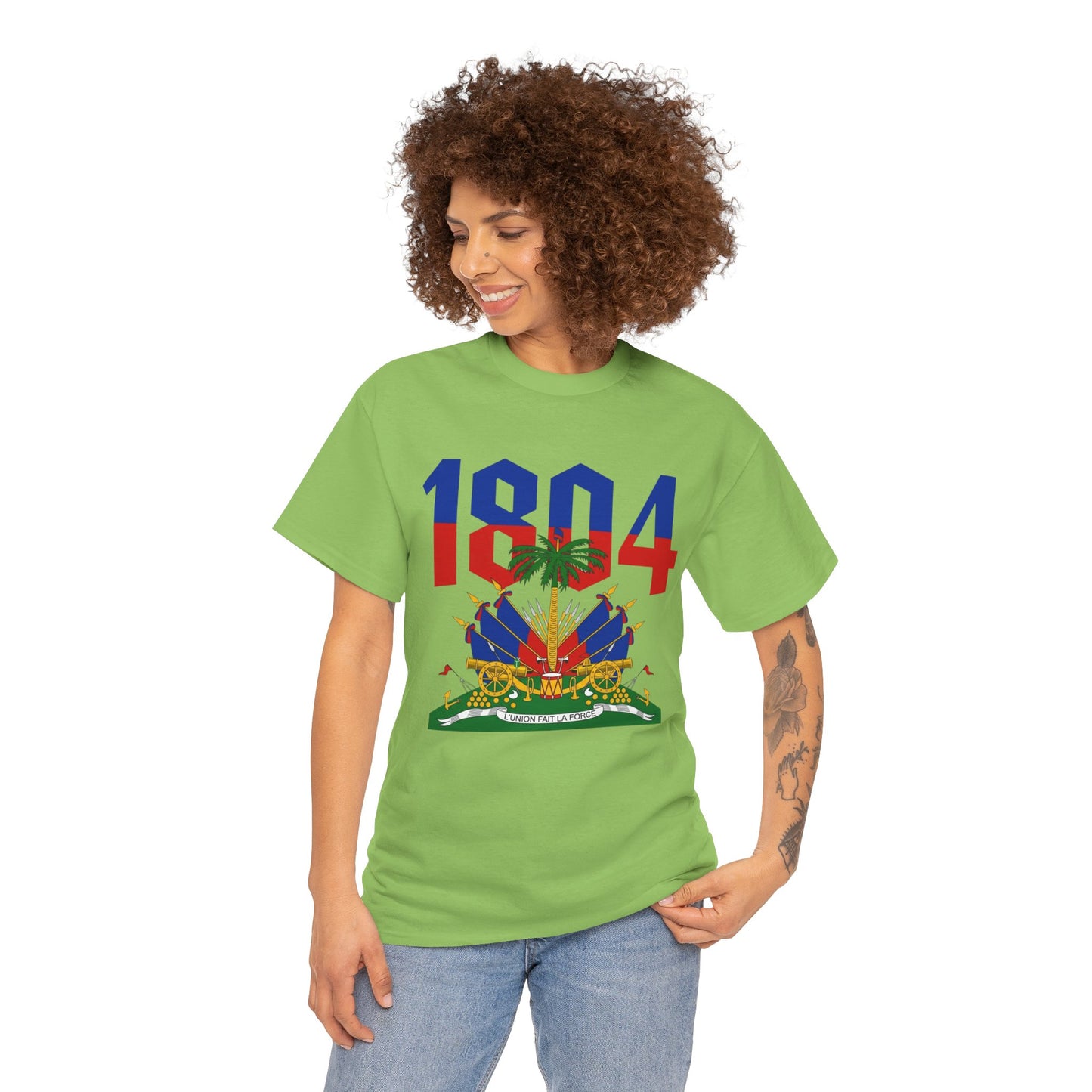 1804 Haitian Coat of Arms Tee | Neg Lakay Portrait Tee, Haitian Heritage Shirt