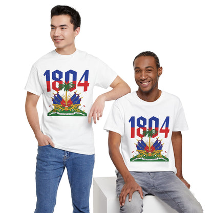 1804 Haitian Coat of Arms Tee | Neg Lakay Portrait Tee, Haitian Heritage Shirt