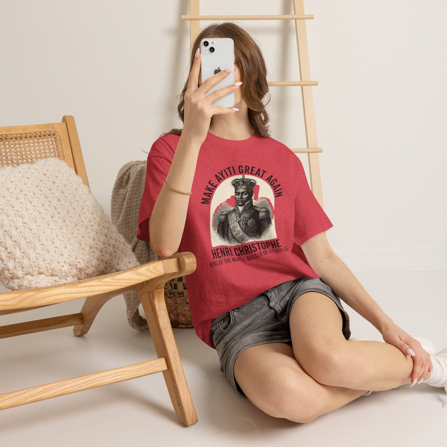 Henri Christophe portrait Make Ayiti Great Again T-Shirt | Haitian history tee