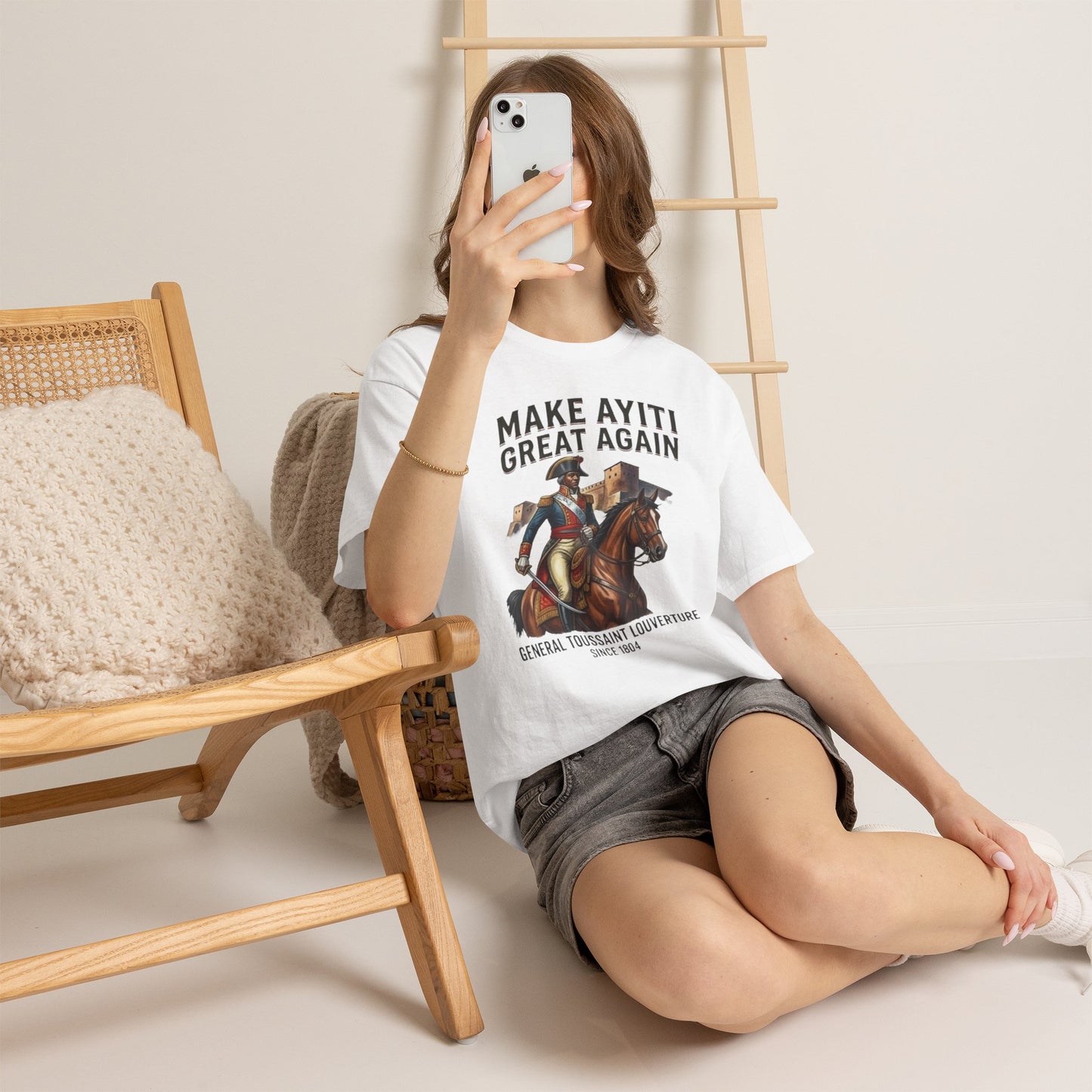 Make Ayiti Great Again T-Shirt | Toussaint Louverture Horse Illustration
