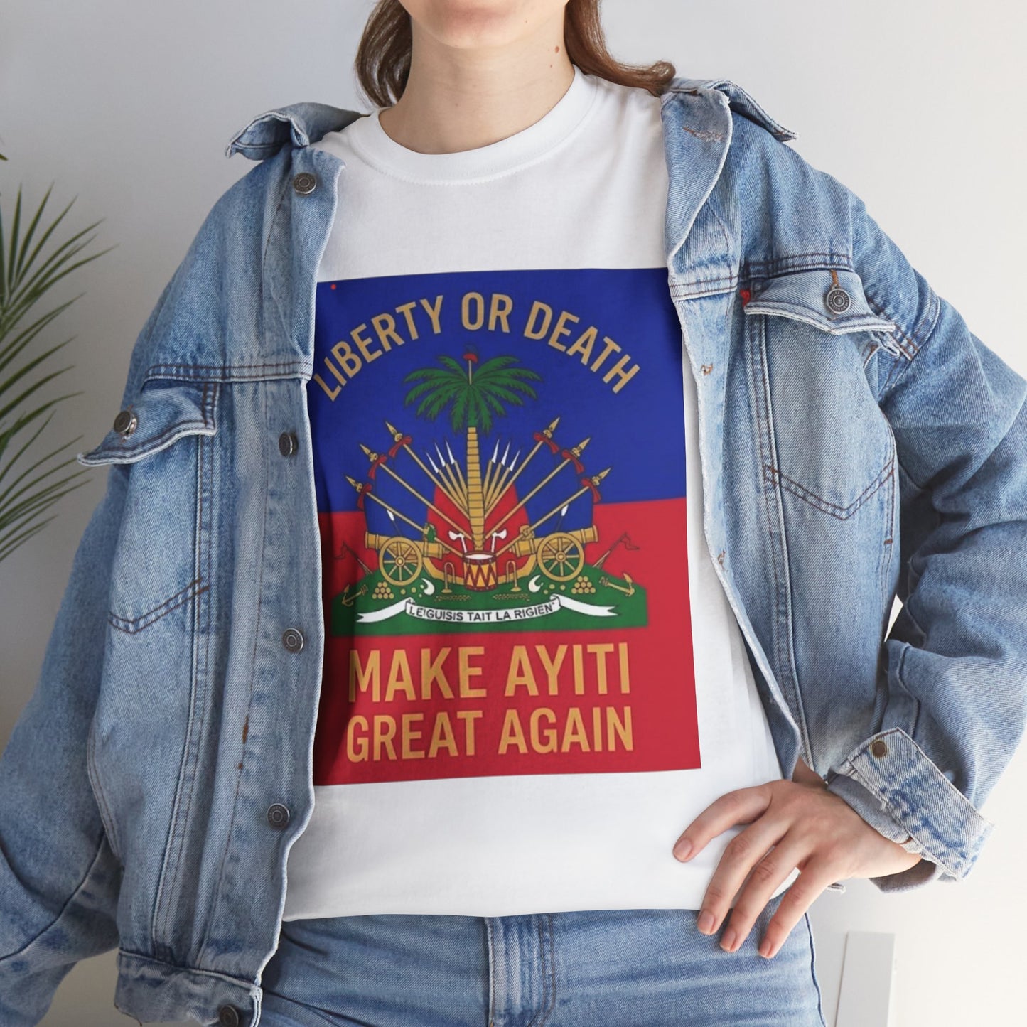 Make Ayiti Great Again T-Shirt | Haitian Flag Coat of Arms, Liberty or Death