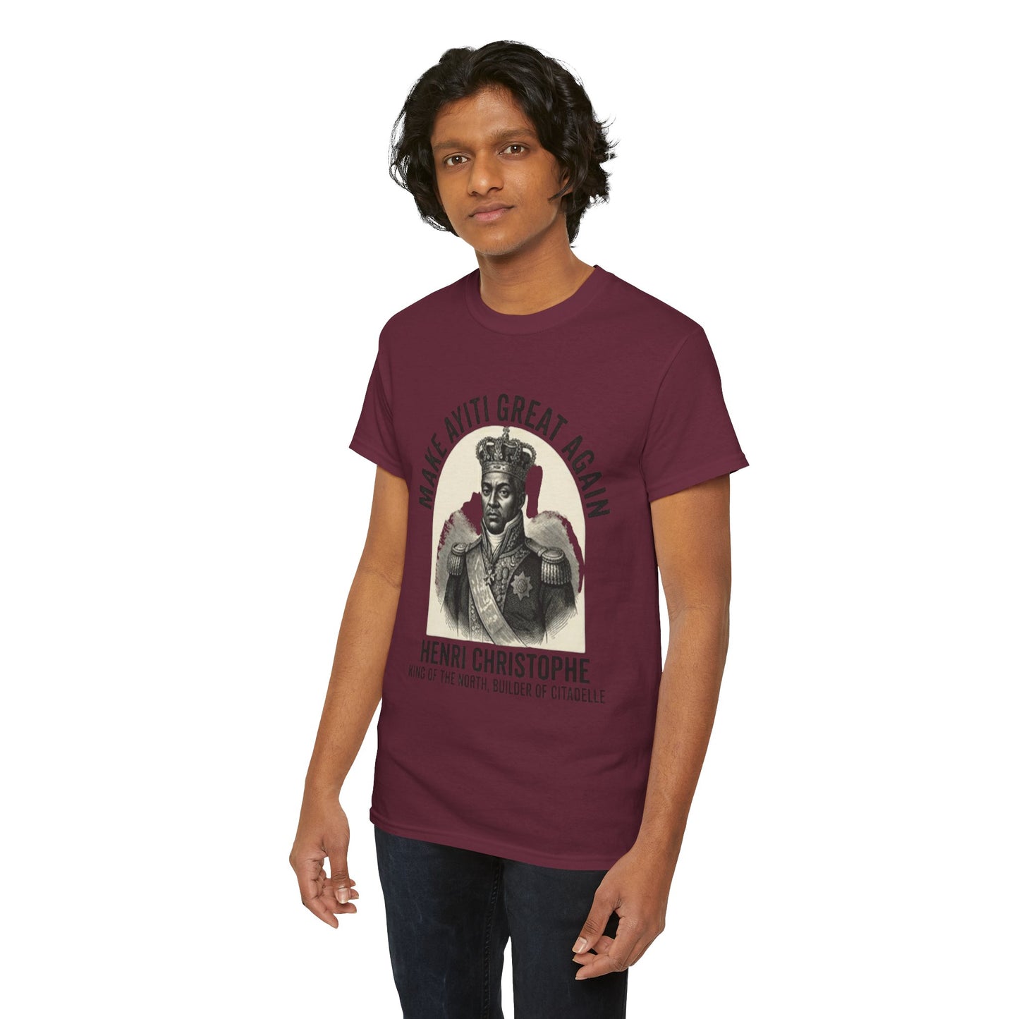 Henri Christophe portrait Make Ayiti Great Again T-Shirt | Haitian history tee