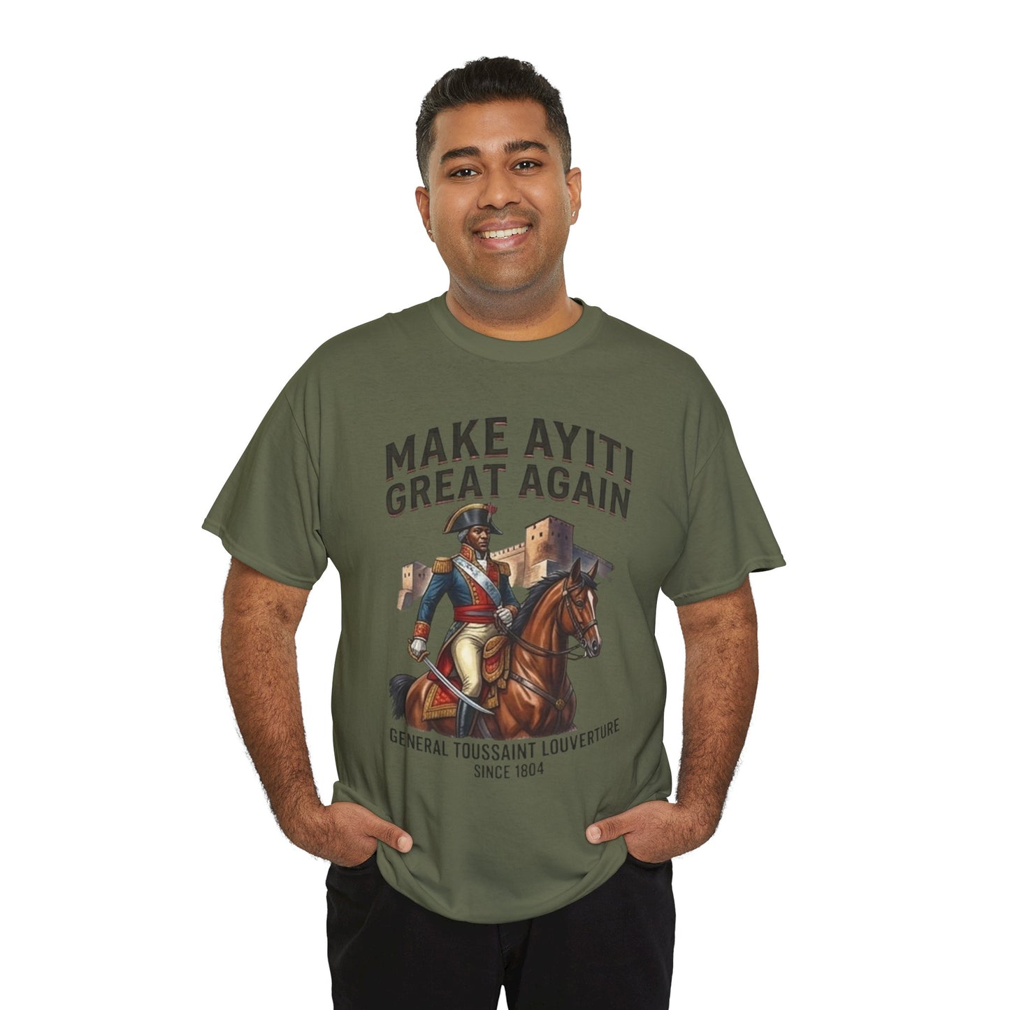 Make Ayiti Great Again T-Shirt | Toussaint Louverture Horse Illustration